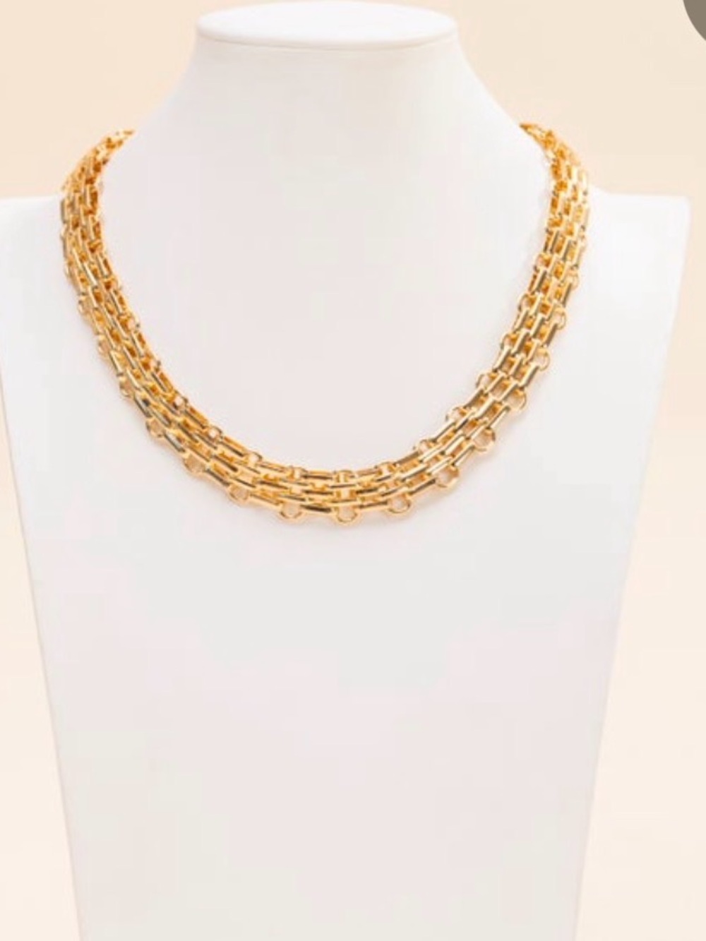 Gold Multi-Row Link Necklace - Women's Jewelry  Jennifer.
